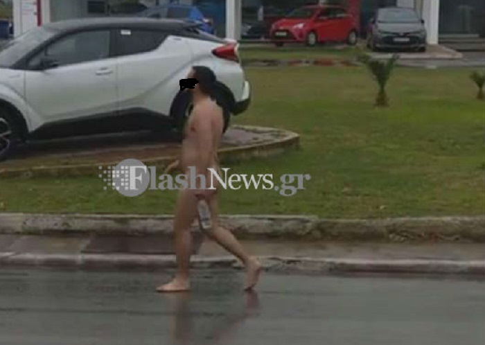 Άντρας περπατούσε γυμνός στη Λεωφόρο Σούδας – Συνελήφθη από τις αρχές (φωτο)