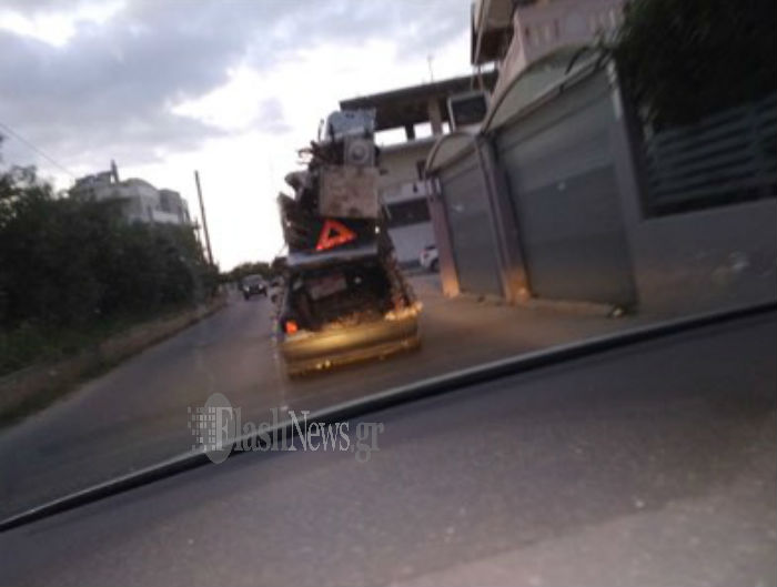 Αυτά γίνονται μόνο στα Χανιά: Έκανε το αμάξι του φορτηγάκι (φωτο)