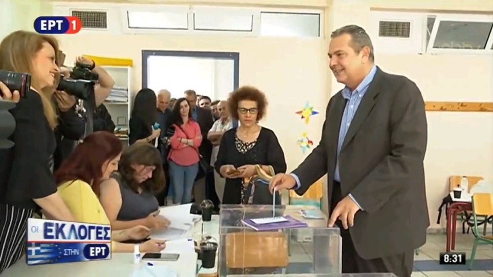 Ψήφισε ο Πάνος Καμμένος: «Να οδηγηθούμε πολύ γρήγορα σε εθνικές εκλογές»