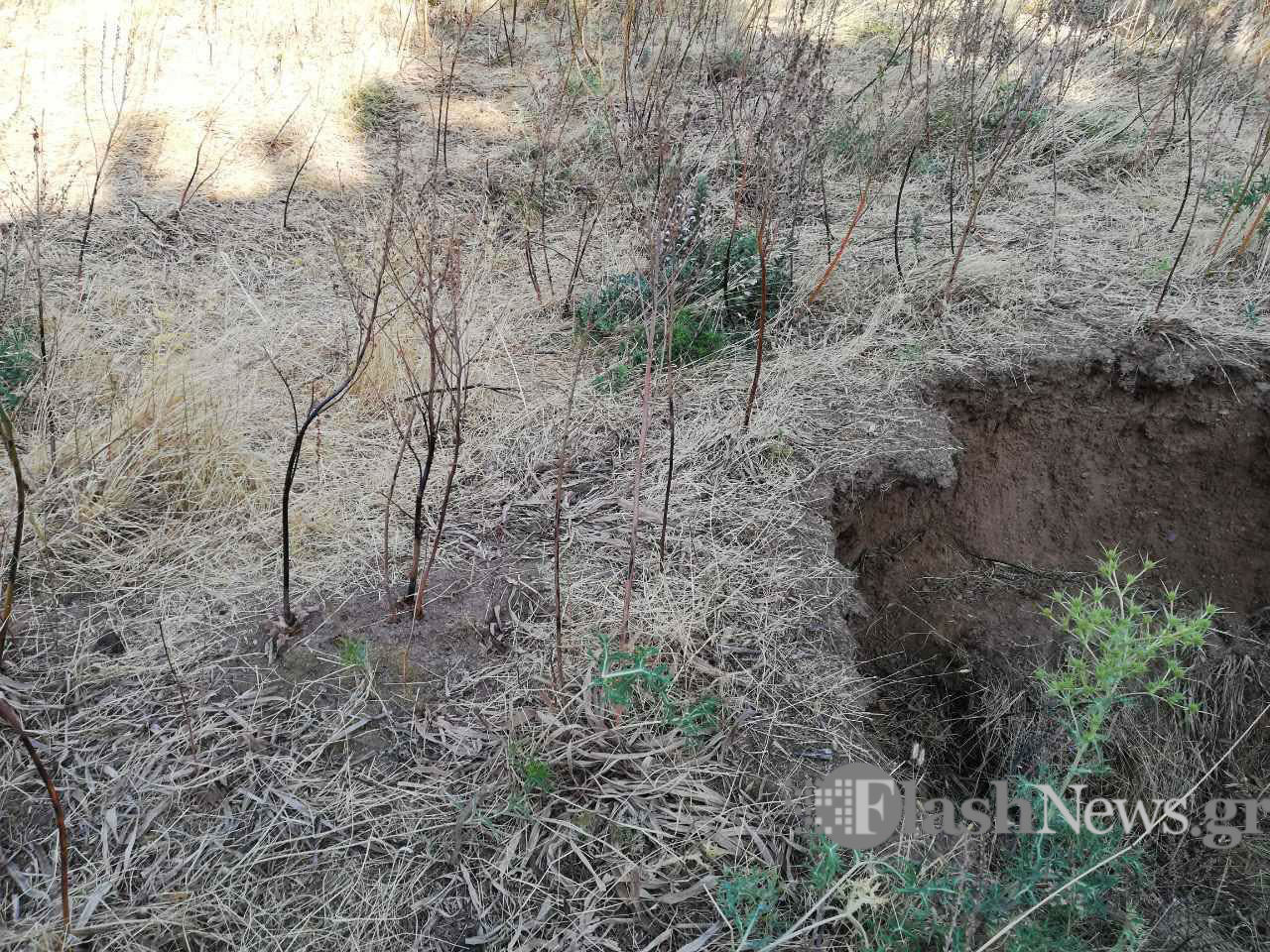Υποχώρησε η γη μετά από δόνηση σε χωριό των Σφακίων – Γεωλόγοι στην περιοχή (φωτο)