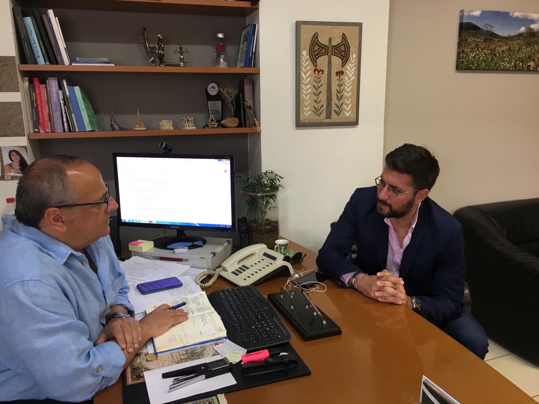Συνάντηση Μενέλαου Μποκέα με τον Περιφερειακό Διευθυντή Εκπαίδευσης Κρήτης