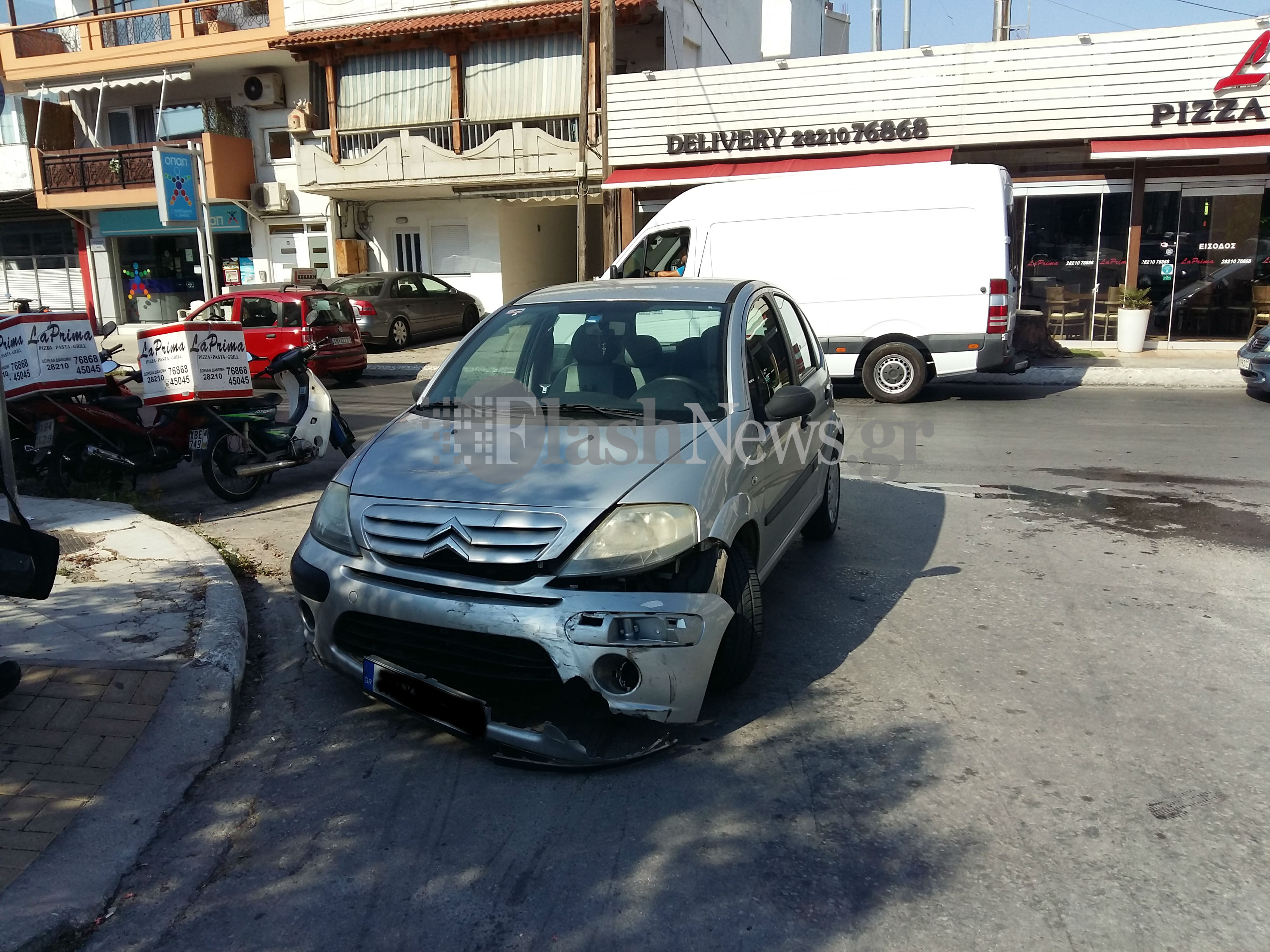 Τροχαίο ατύχημα με δύο τραυματίες στα Χανιά (φωτο)