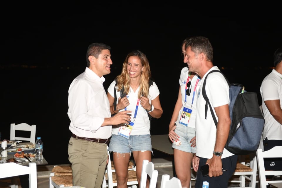 Τα μέλη της ελληνικής αποστολής των Παράκτιων Αγώνων επισκέφτηκε ο Λεύτερης Αυγενάκης