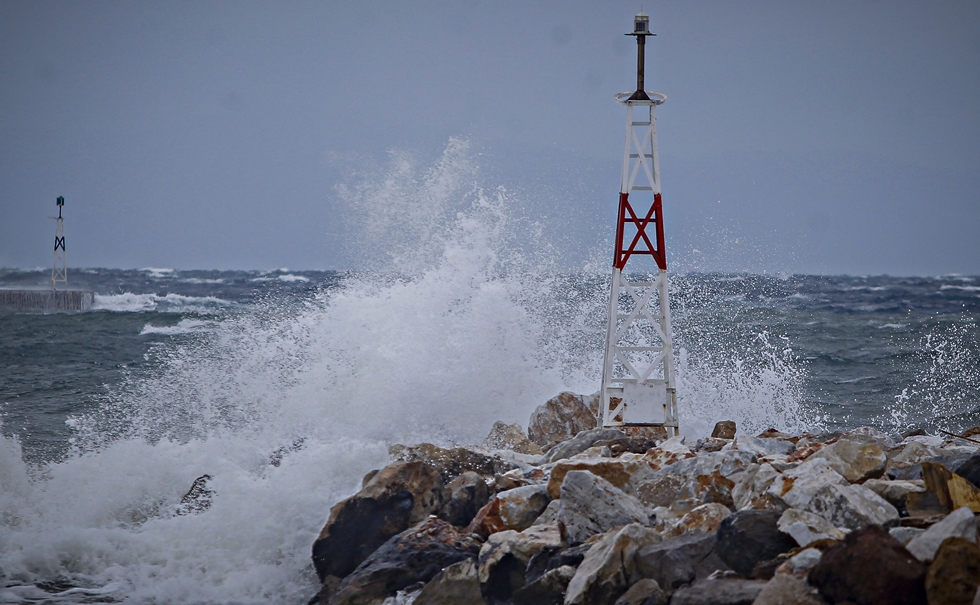 Πού έριξε τη μεγαλύτερη ριπή ανέμου στην Κρήτη σήμερα