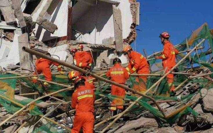 Κατέρρευσε κτίριο υπό ανακαίνιση στην Κίνα, παγιδεύτηκαν έξι εργάτες
