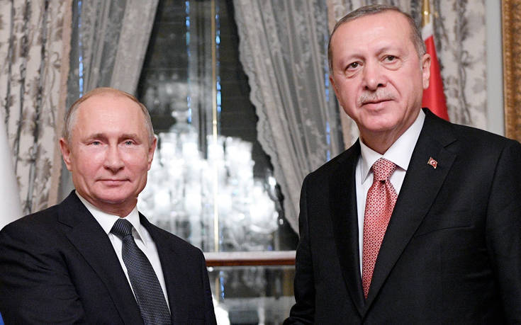 Τηλεφωνική επικοινωνία Πούτιν – Ερντογάν για Συρία και S-400