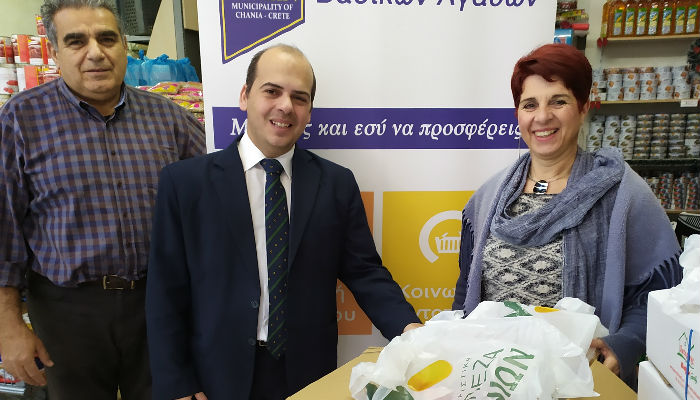 Ξεκίνησε η δωρεάν διανομή τροφίμων από το Κοινωνικό Παντοπωλείο Δήμου Χανίων