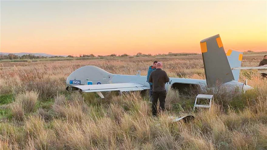 Το drone της FRONTEX έπεσε στο Τυμπάκι