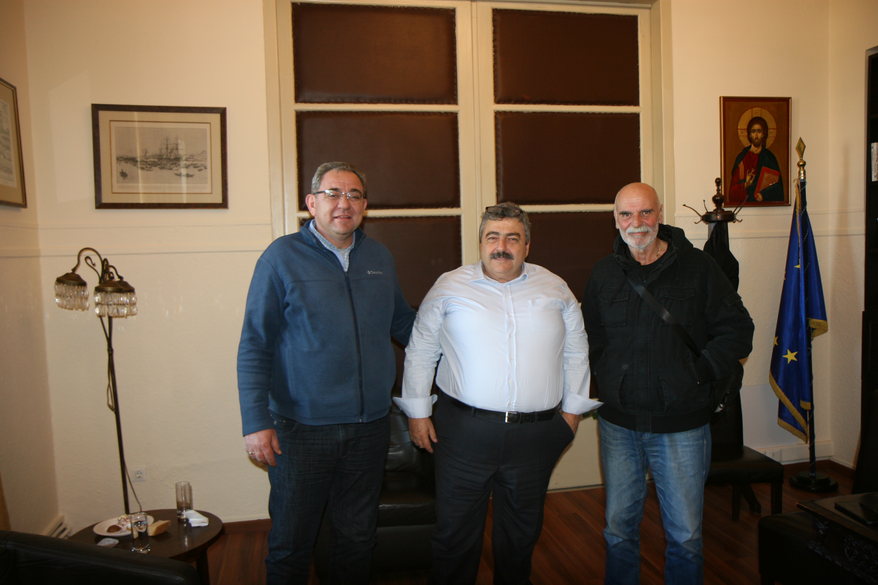 Ο νεοεκλεγείς Πρόεδρος του ΕΑΚ Χανίων συναντήθηκε με τον Νίκο Καλογερή