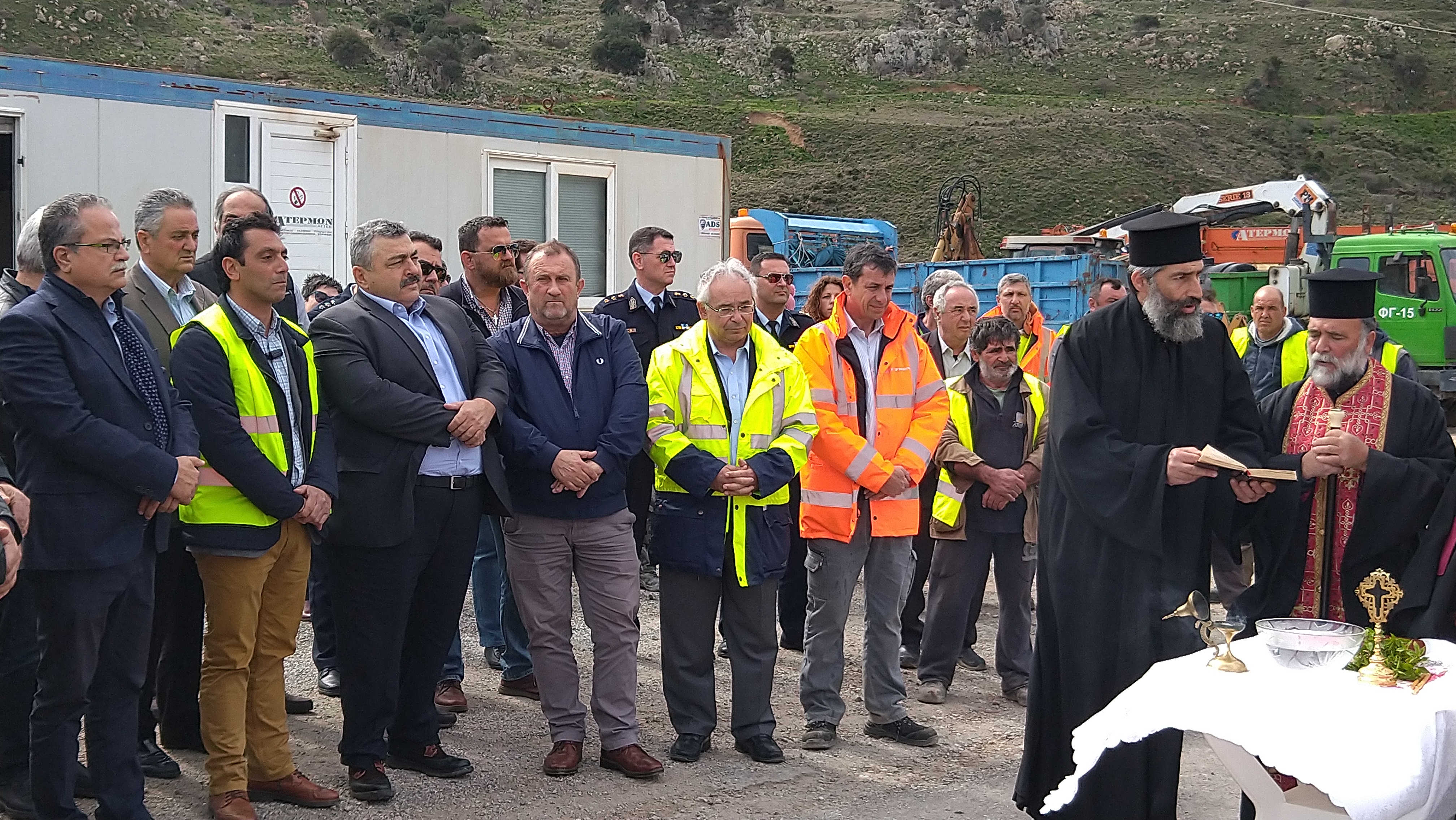 Αγιασμός στο εργοτάξιο της ηλεκτρικής διασύνδεσης Κρήτης – Πελοποννήσου (φωτο)