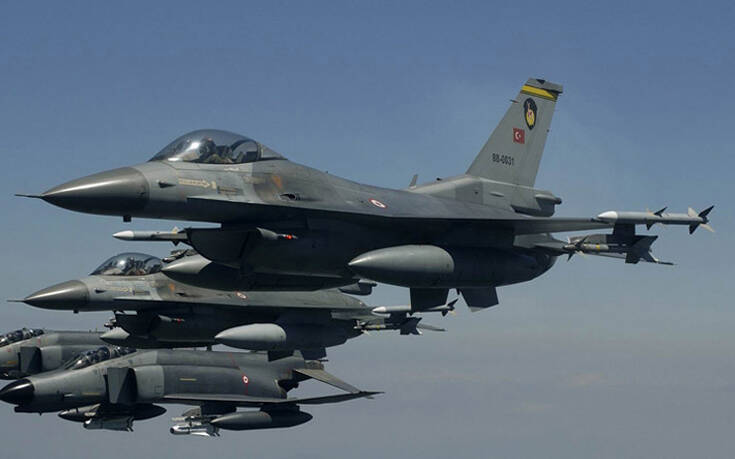 Νέα τουρκική πρόκληση στο Αιγαίο με πτήσεις δύο F-16 πάνω από τη Ρω