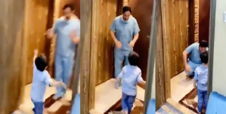 Γιατρός ξεσπά σε κλάματα όταν γυρνώντας στο σπίτι δεν αφήνει τον γιο του να τον αγκαλιάσει
