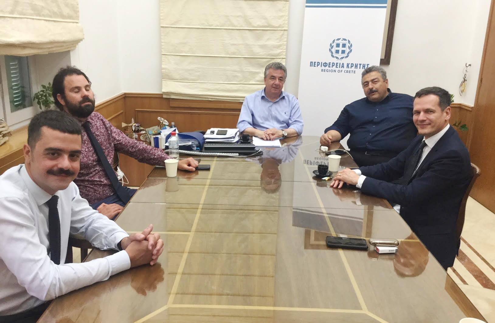 Συνάντηση Περιφερειάρχη με την ηγεσία του ΑΔΜΗΕ για την ηλεκτρική διασύνδεση της Κρήτης