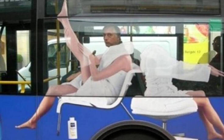 Πέρασαν τη διαφήμιση σε λεωφορεία σε άλλο επίπεδο (φωτο)