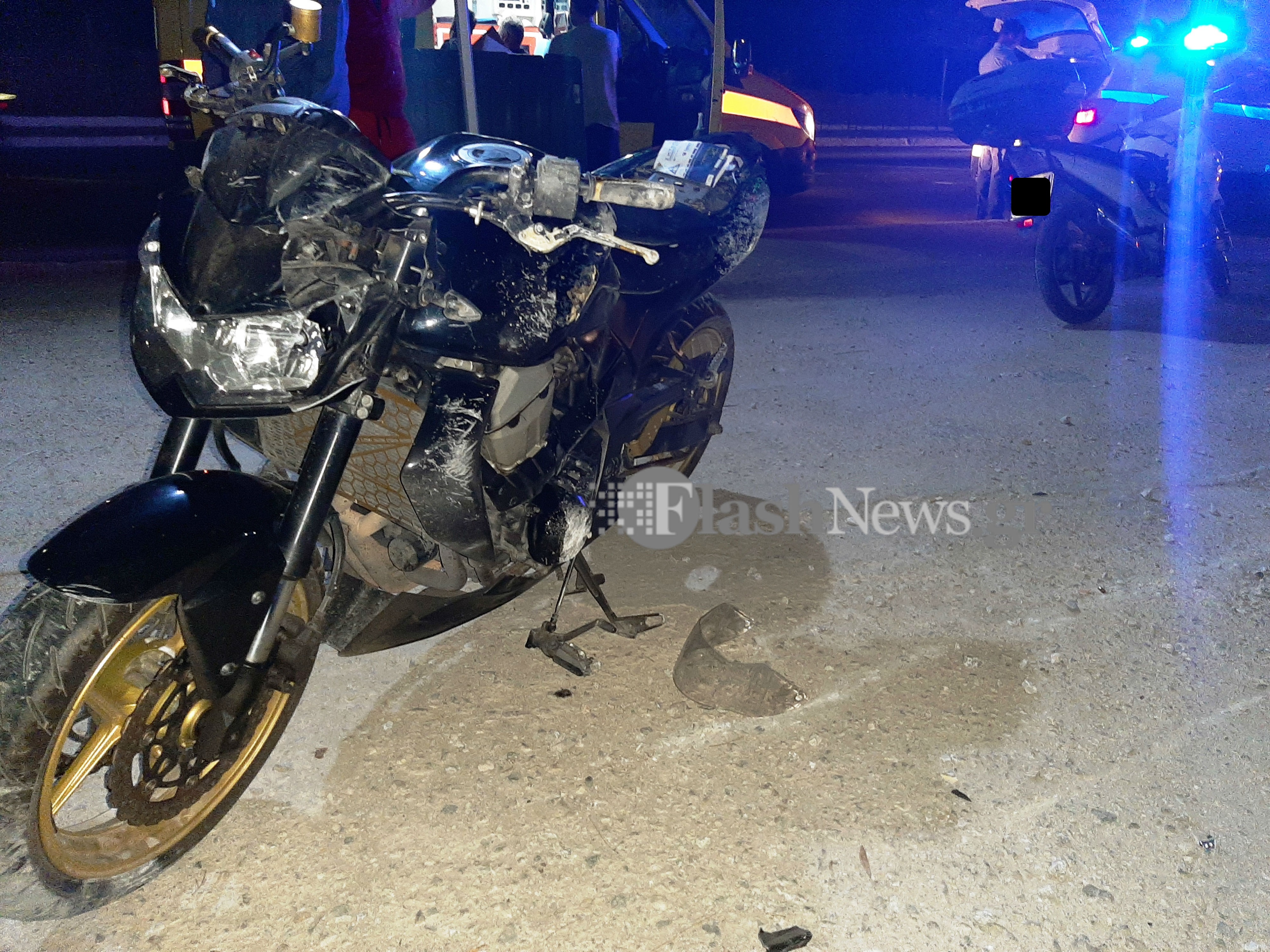 Τροχαίο με τραυματισμό μοτοσικλετιστή στα Χανιά (φωτο)