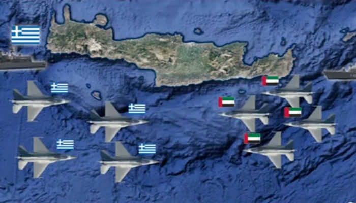 Αεροναυτική άσκηση  με ΗΑΕ και Αίγυπτο γύρω από την Κρήτη