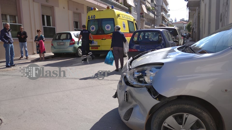 Τροχαίο ατύχημα με τραυματισμό σε δρόμο των Χανίων (φωτο)