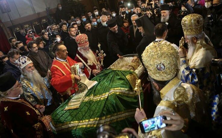 Χαμός σε ναό στο Βελιγράδι για τον Πατριάρχη Ειρηναίο