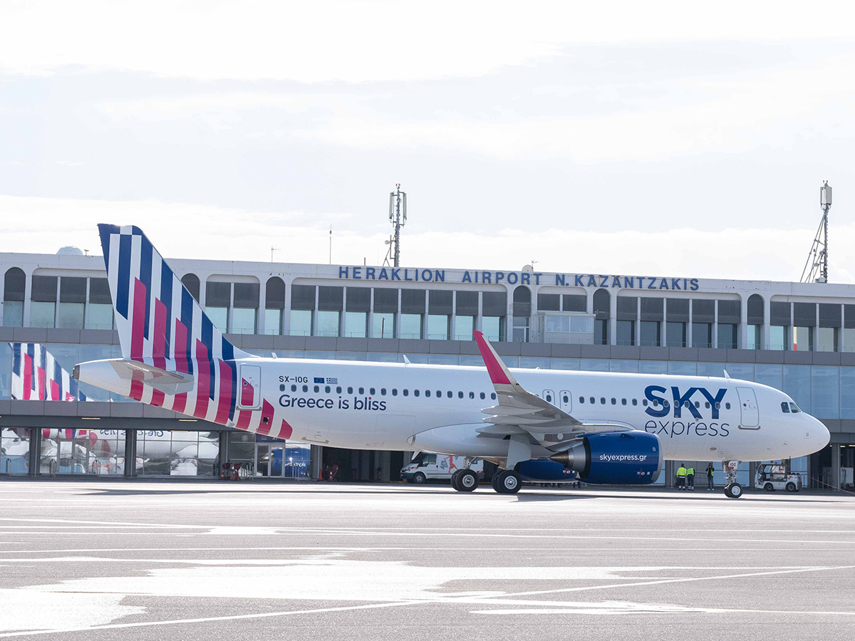 Στο Ηράκλειο Κρήτης η πρώτη τιμητική, πτήση για το νέο Airbus A320neo της SKY express