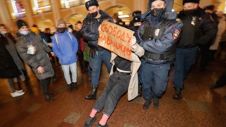 Ρωσία: Περισσότερες από 1.614 προφυλακίσεις διαδηλωτών-υποστηρικτών του Ναβάλνι