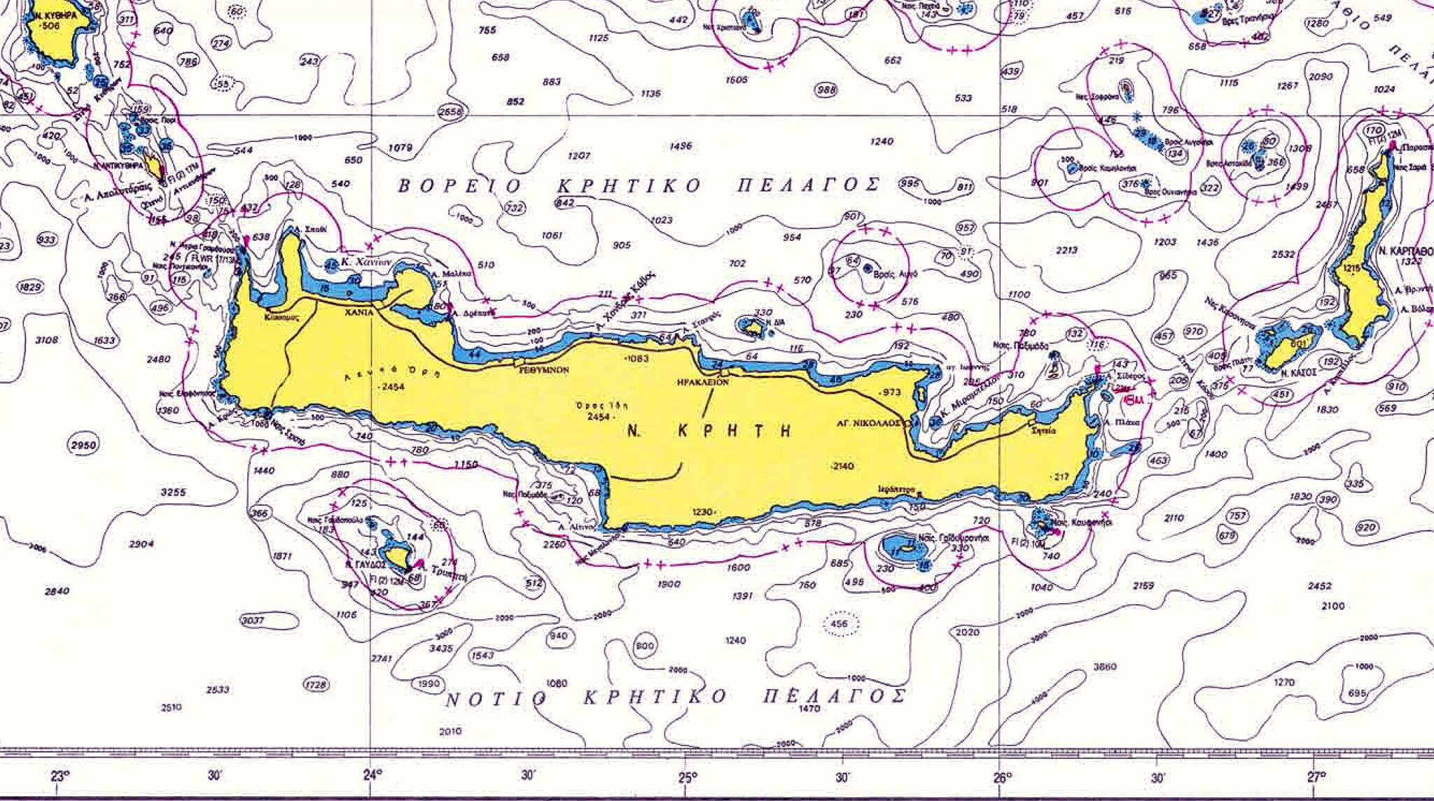 “Να διορθωθούν τα ονόματα θαλάσσιων περιοχών γύρω από την Κρήτη” – Επιστολή σε Μητσοτάκη