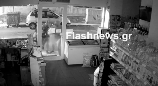 Καρέ-καρέ η διάρρηξη σε μίνι μάρκετ στα Χανιά (φωτο+βιντεο)