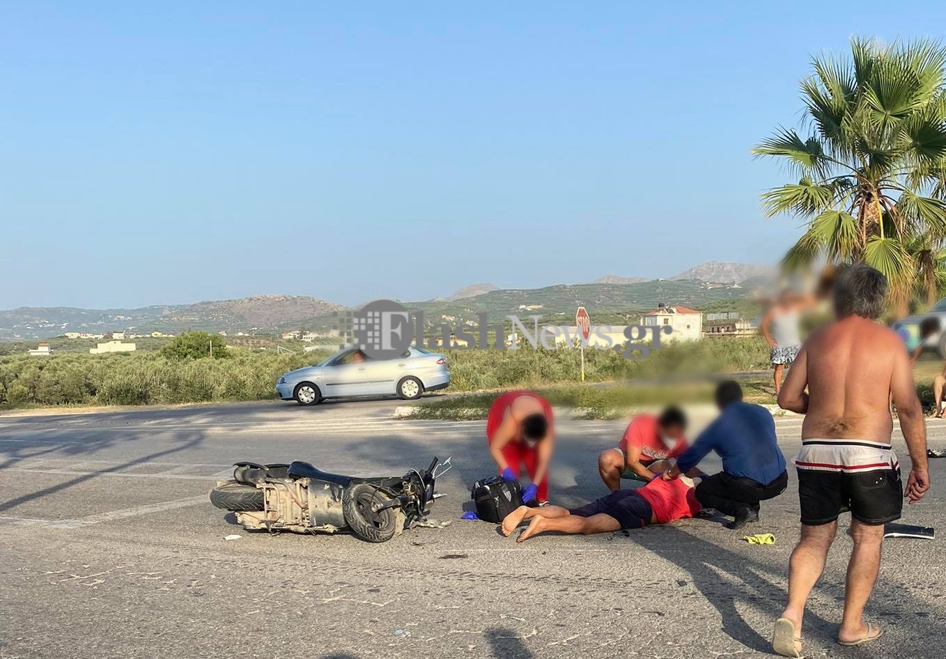 Χανιά: Σοβαρό τροχαίο ατύχημα στο Καστέλι – Δίκυκλα συγκρούστηκαν μετωπικά (φωτο)