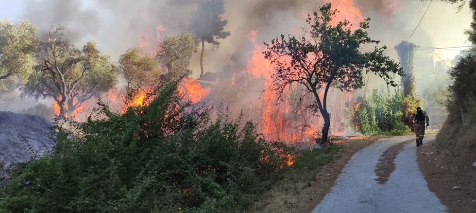 Ζάκυνθος: Φωτιά στην περιοχή Αργάσι, υπάρχουν σπίτια που απειλούνται