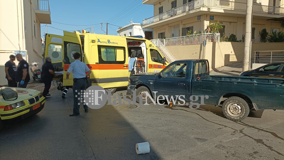 Χανιά: Τροχαίο με τραυματισμό σε κεντρικό σημείο της πόλης (φωτο)