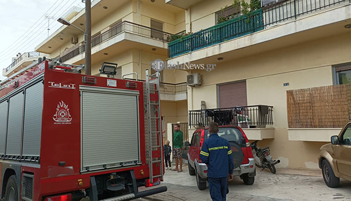 Πήρε φωτιά σε πολυκατοικία στην περιοχή της Χαλέπας