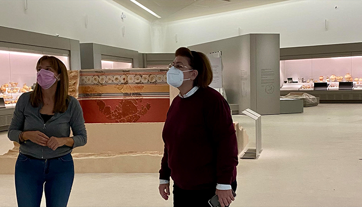 Το νέο αρχαιολογικό μουσείο Χανίων επισκέφτηκε η υπουργός πολιτισμού Λίνα Μενδώνη