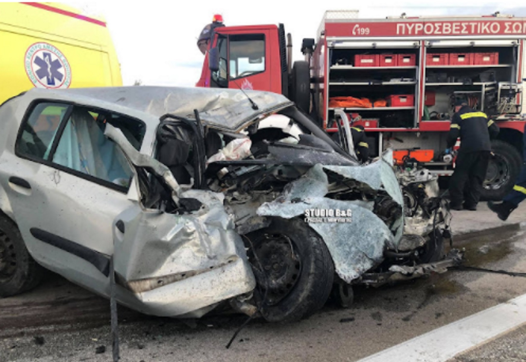 Τροχαίο με τραυματίες στην Αργολίδα – Αυτοκίνητο συγκρούστηκε μετωπικά με φορτηγό
