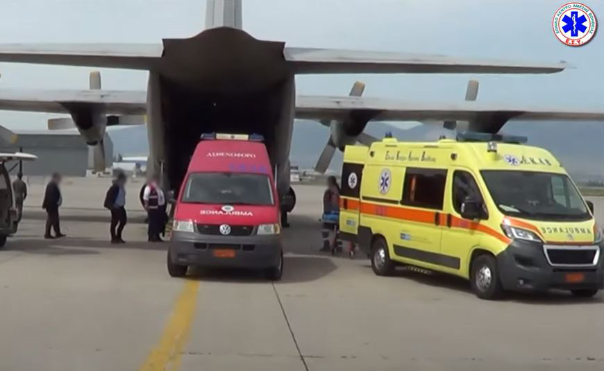 Δύο αεροδιακομιδές πραγματοποιεί το ΕΚΑΒ από τα Χανιά σε νοσοκομεία της Αθήνας