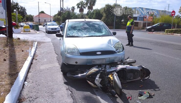 Χανιά Τροχαίο ατύχημα στο Ακρωτήρι Χανίων – Συγκρούστηκε ένα δίκυκλο με αυτοκίνητο (φωτο)