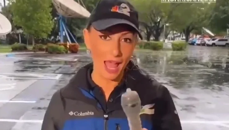 Κυκλώνας Ίαν: Ρεπόρτερ από τη Φλόριντα έβαλε… προφυλακτικό στο μικρόφωνό της