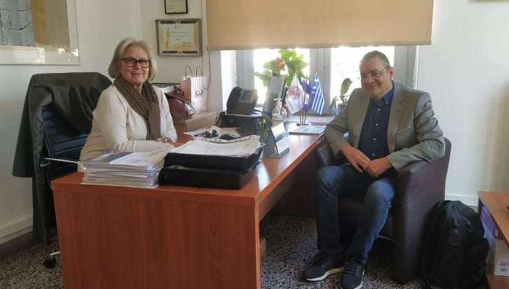 Συνάντηση Αντιδημάρχου Παιδείας Στέλας Αρχοντάκη-Καλογεράκη με τον Πρόεδρο του Ιατρικού Συλλόγου Ηρακλείου