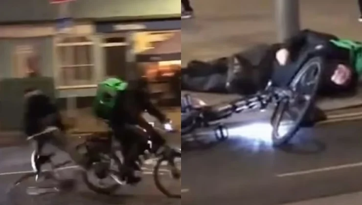 Σφοδρή σύγκρουση μεταξύ ποδηλάτη και ντελιβερά στην Αγγλία: Τραυματίστηκαν και οι δύο (βίντεο)