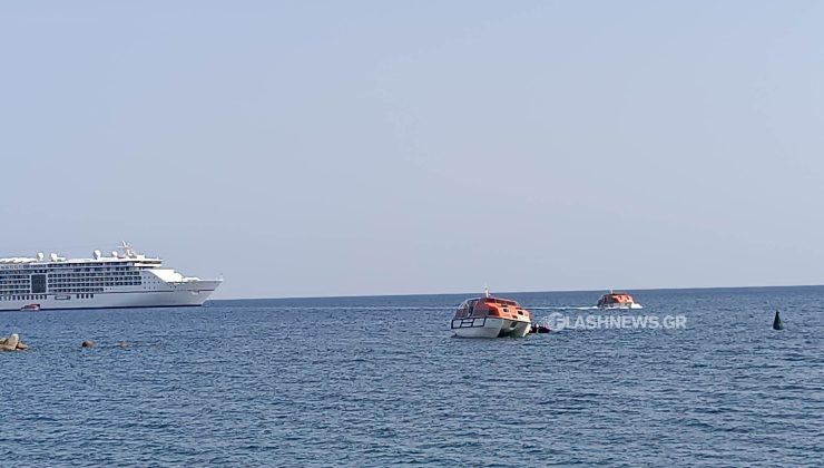 Λέμβος κρουαζιερόπλοιου στα Χανιά έπεσε σε μπλόκια στο ενετικό λιμάνι (φωτο – βίντεο)