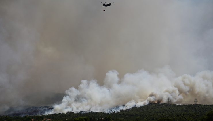 Φωτιά στη Μάνδρα: Επιχειρούν 22 αεροσκάφη και ελικόπτερα – «Σαν φωτοβολίδες πετάγονται οι κουκουνάρες»