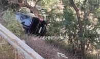 Τροχαίο ατύχημα στον ΒΟΑΚ: Αυτοκίνητο ανετράπη και έπεσε σε χαντάκι (φωτο, βιντεο)