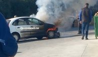 Χανιά: Αυτοκίνητο πήρε φωτιά στη μέση του δρόμου (φωτο, βιντεο)