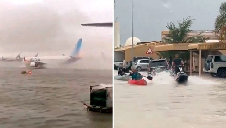 Ντουμπάι: Σκηνικό Αποκάλυψης μετά την καταρρακτώδη βροχή – Χάος στο αεροδρόμιο, ποτάμια οι δρόμοι (βιντεο)